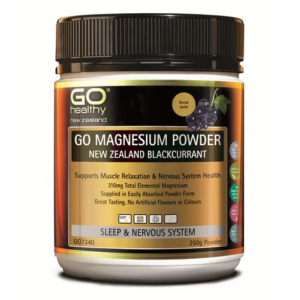 GO Magnesium Pwd NZBlackcurrant 250g