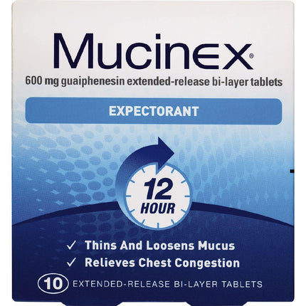 MUCINEX Chesty Cough Tabs 600mg 10s