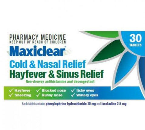 MAXICLEAR Cold & Nasal H/F&Sinus 30s