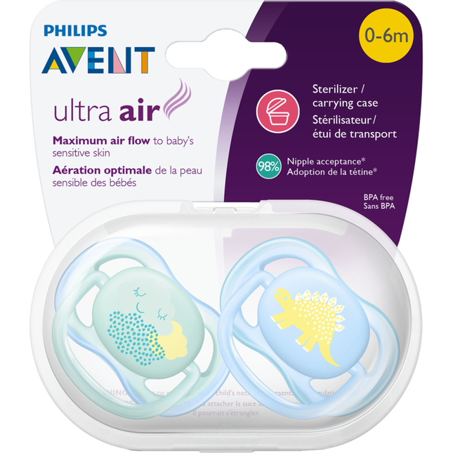 AVENT Soother Ult Air Des. 0-6m 2pk