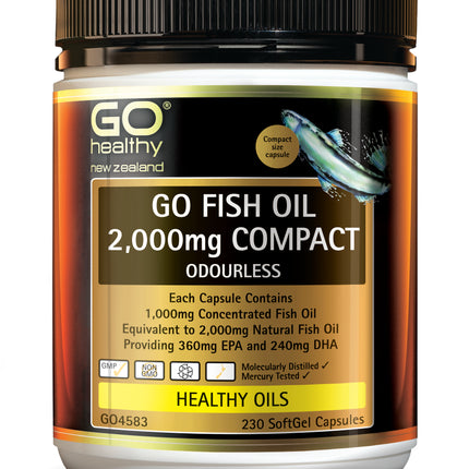 GO Fish Oil 2000mg Odourless 230cap
