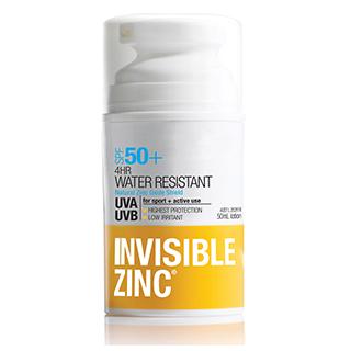 Invisible Zinc 4Hr Water Resistant. SPF50+ 50ml