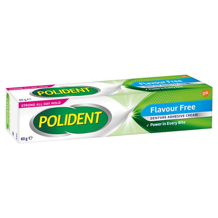 Polident Flavour Free Denture Adhesive Cream 60g