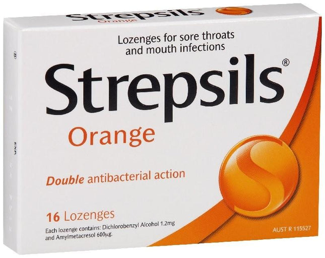 Strepsils Lozenge Orange 16pk