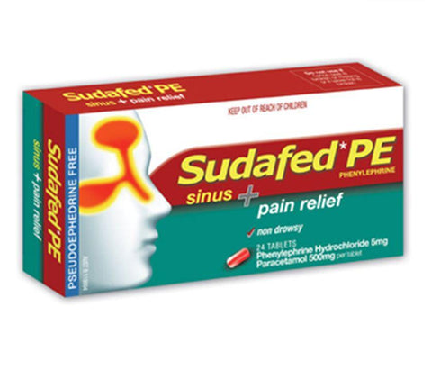 SUDAFED PE Sinus and Pain Tabs 20s