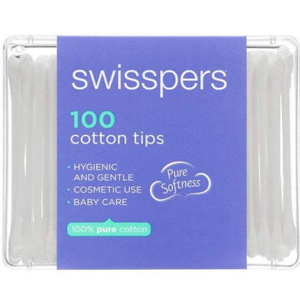 SWISSPERS CottonTips 100 PlasticTub