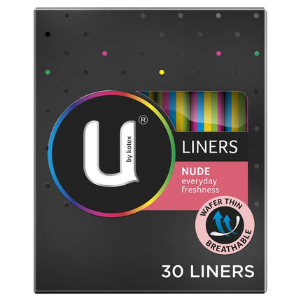 U BY KOTEX LINERS NUDE 30pk