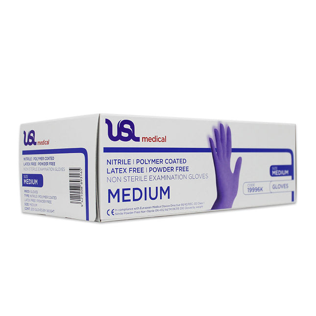 USL Gloves Nitrile Polymer Powder M