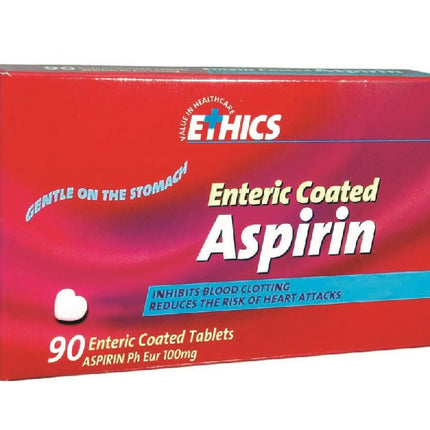 Ethics Aspirin E/Coated 100mg 90s