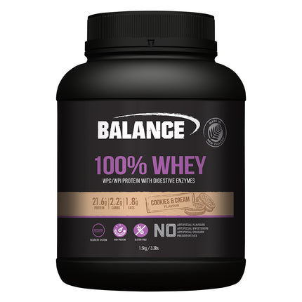 Balance 100% Whey Protein 1kg - Cookies & Cream