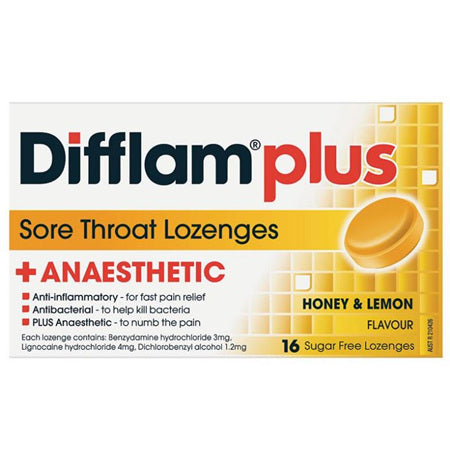 DIFFLAM Loz Plus  Anaest Hon&Lem 16s